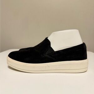 Prada Suede Loafers Slip-On Sneakers Black Driving Shoes Women's EU 37.5 US 7.5